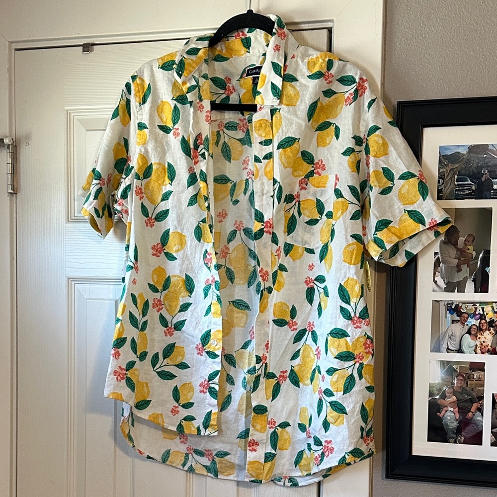 Club Room Lemon and Floral Print Men's Shirt